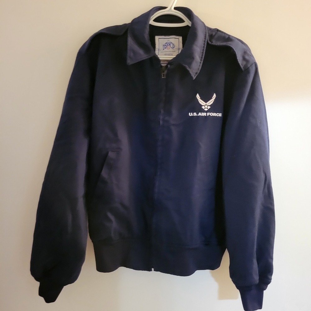 U.S. Air Force Wings Collection Bomber Jacket Men's Size 42S Blue DSCP
